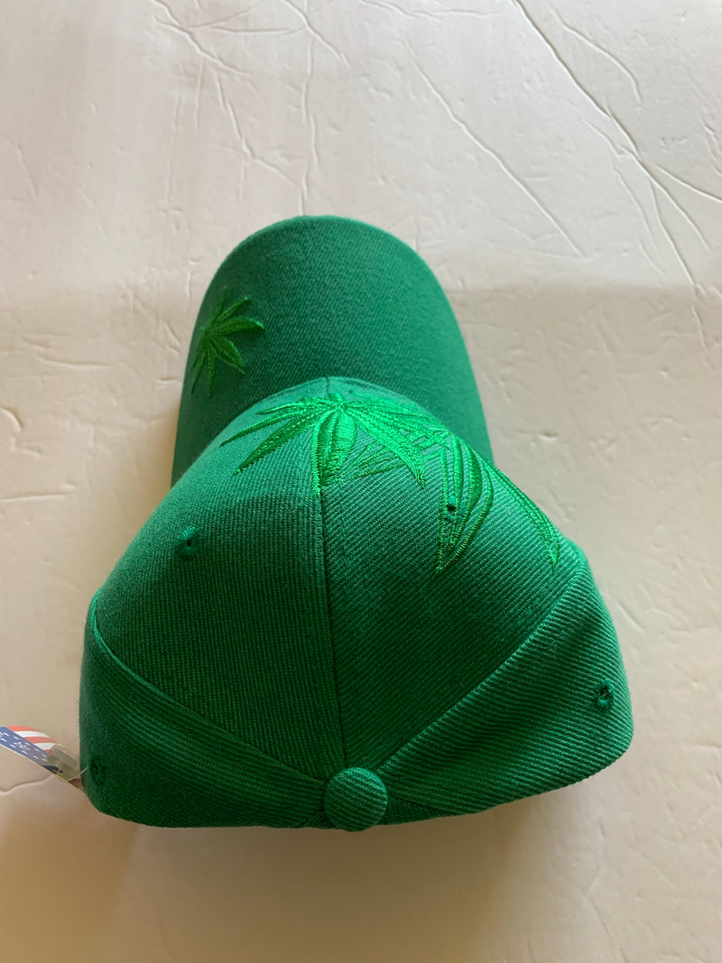 Green Cannabis Leaf - Cap Marijuana Pot