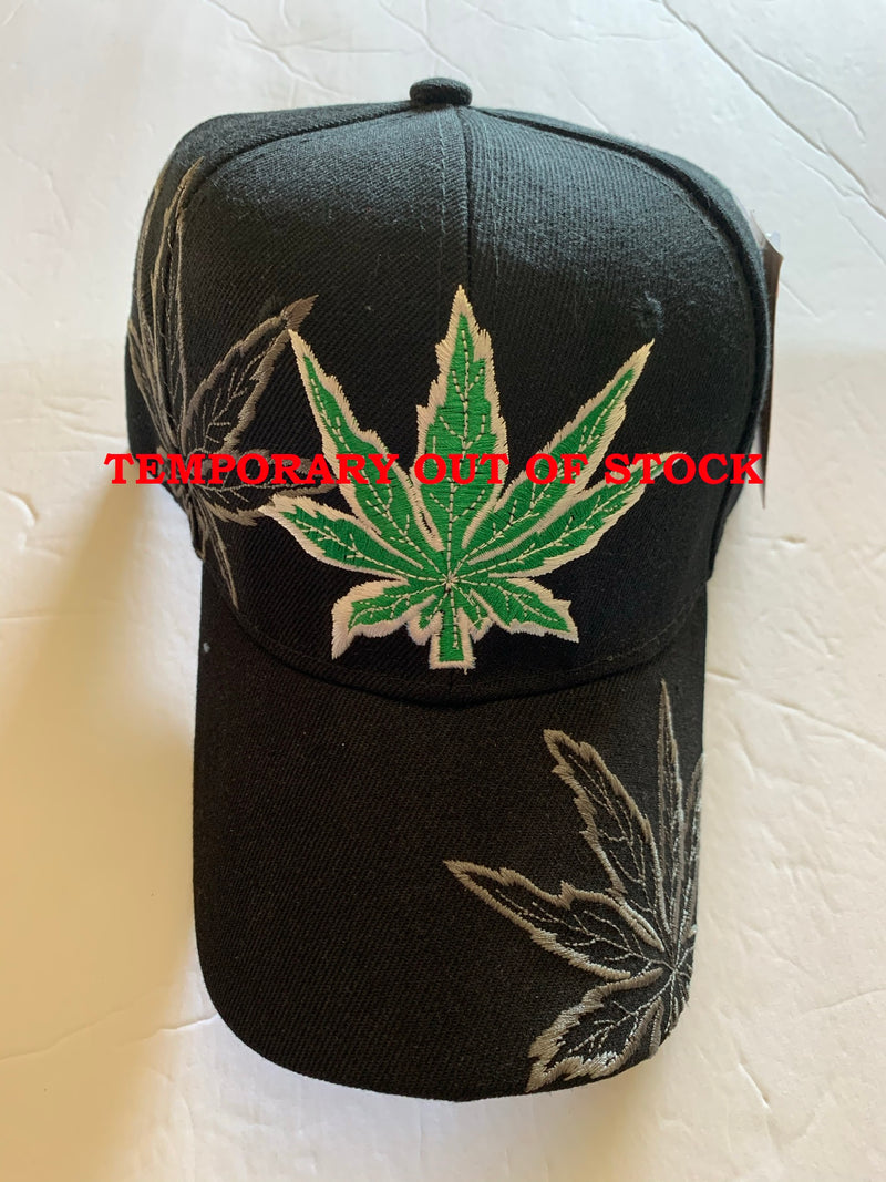Black Cannabis Leaf - Cap TEMPORARY OUT OF STOCK