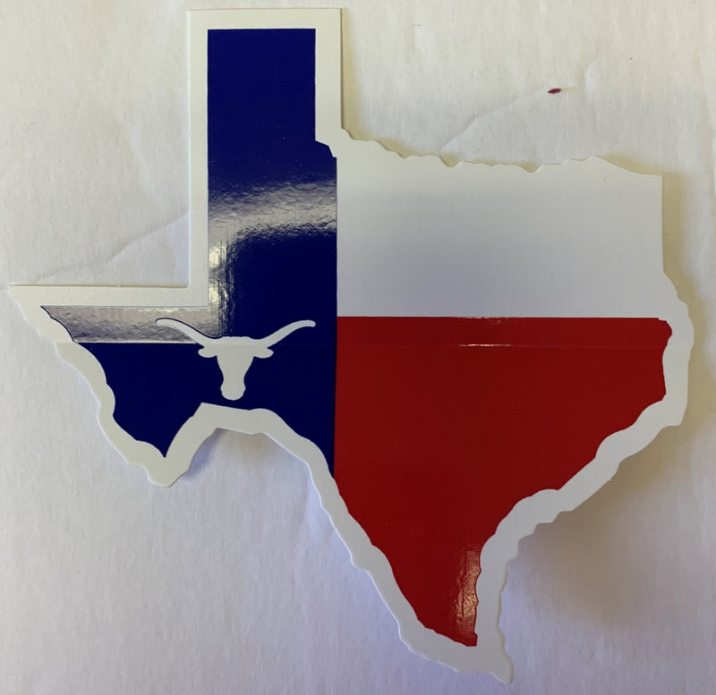 Texas Steer Map Bumper Sticker