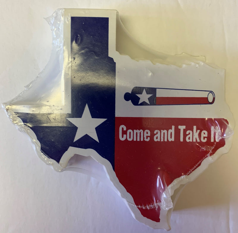 Texas Come & Take It Map Bumper Sticker