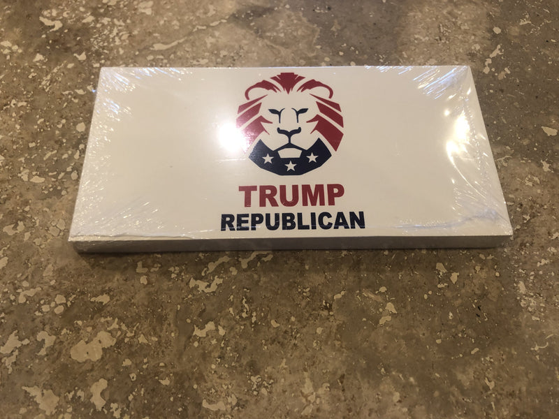 TRUMP REPUBLICAN LION OFFICIAL BUMPER STICKER PACK OF 50 BUMPER STICKERS MADE IN USA WHOLESALE BY THE PACK OF 50!