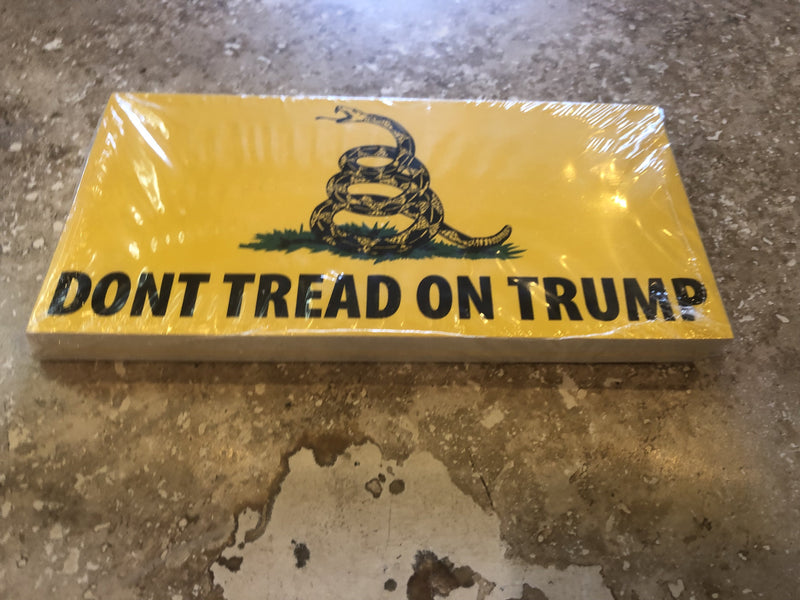 DONT TREAD ON TRUMP OFFICIAL BUMPER STICKER PACK OF 50 BUMPER STICKERS MADE IN USA WHOLESALE BY THE PACK OF 50!