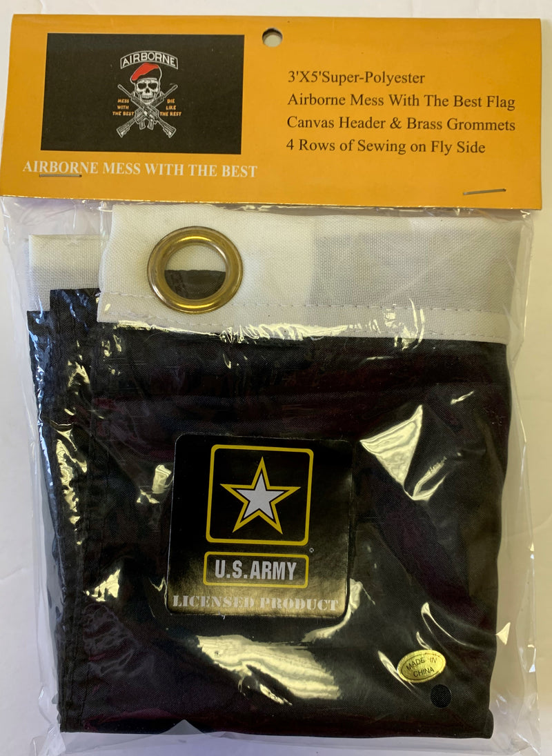 Airborne Mess With The Best 3'X5' Flag Rough Tex® Super Polyester