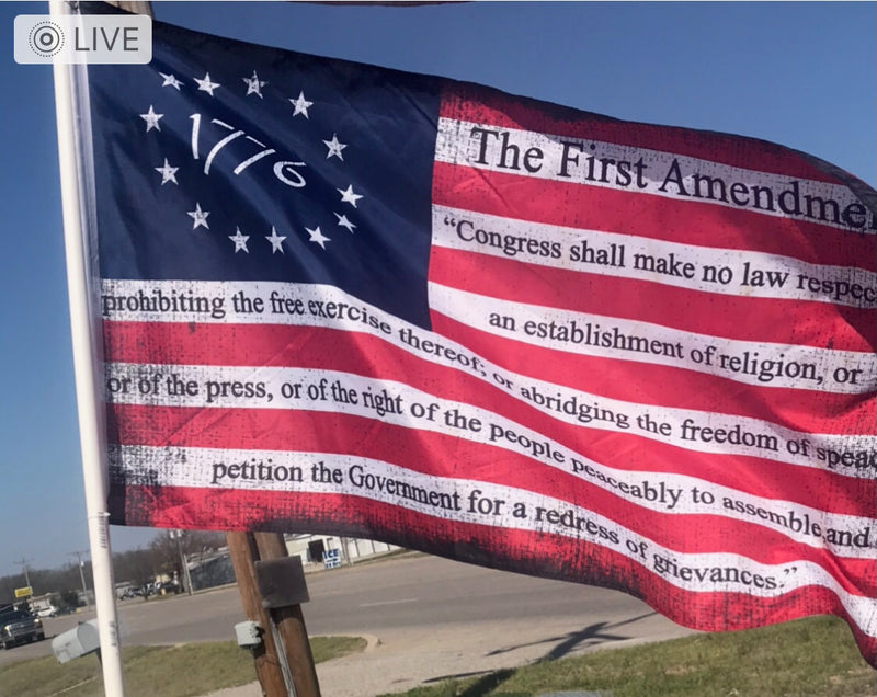 1st Amendment 1776 Betsy Ross 3x5 Feet Flag W/ Grommets - Rough Tex® USA American
