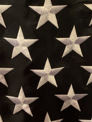 60" USA Police Memorial Blackout Embroidered Black & White Wind Sock 300D Nylon Thin Blue Line