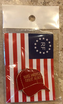 Trump Red MAGA Hat Lapel Pin