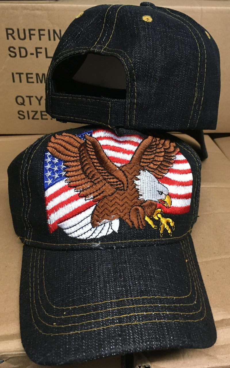 AMERICAN EAGLE US FLAG CAP USA EMBROIDERED HAT