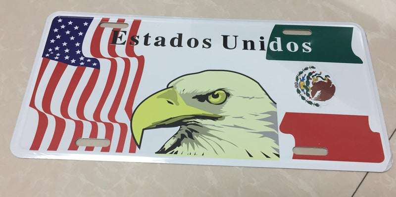 Estados Unidos USA Mexico Embossed License Plate