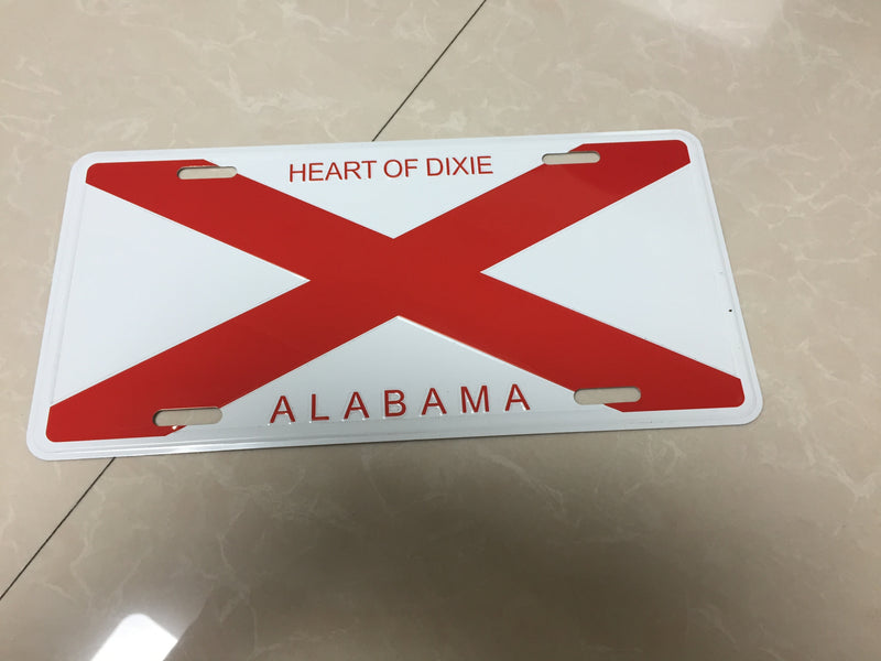 Alabama Heart of Dixie Embossed License Plate