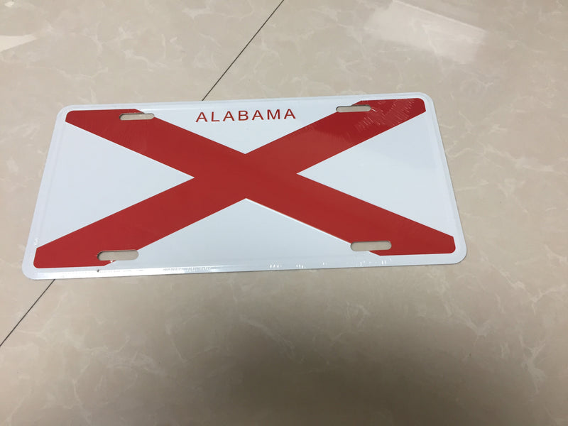 Alabama State Embossed License Plate