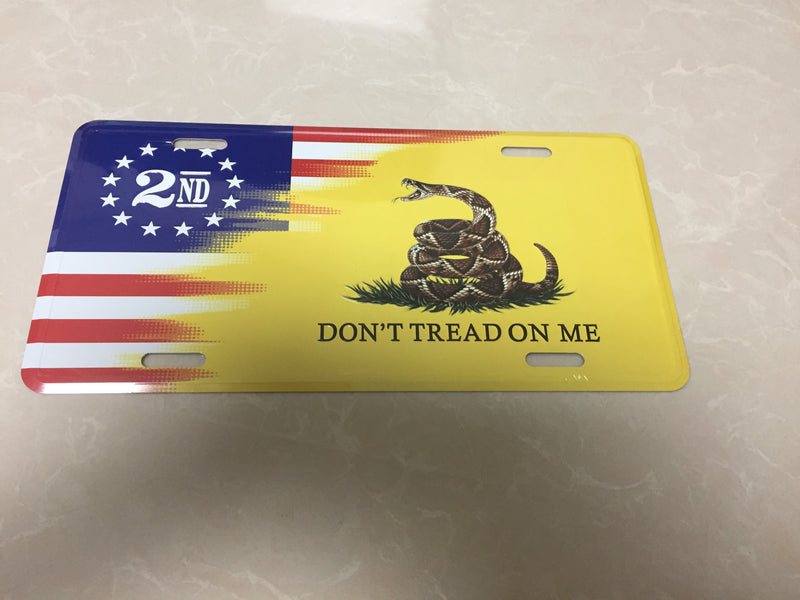 2nd Amendment Gadsden Embossed License Plate