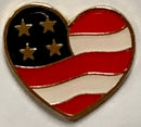 USA Heart Lapel Pin