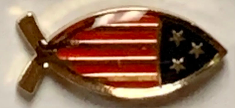 American Christian Fish Lapel Pin