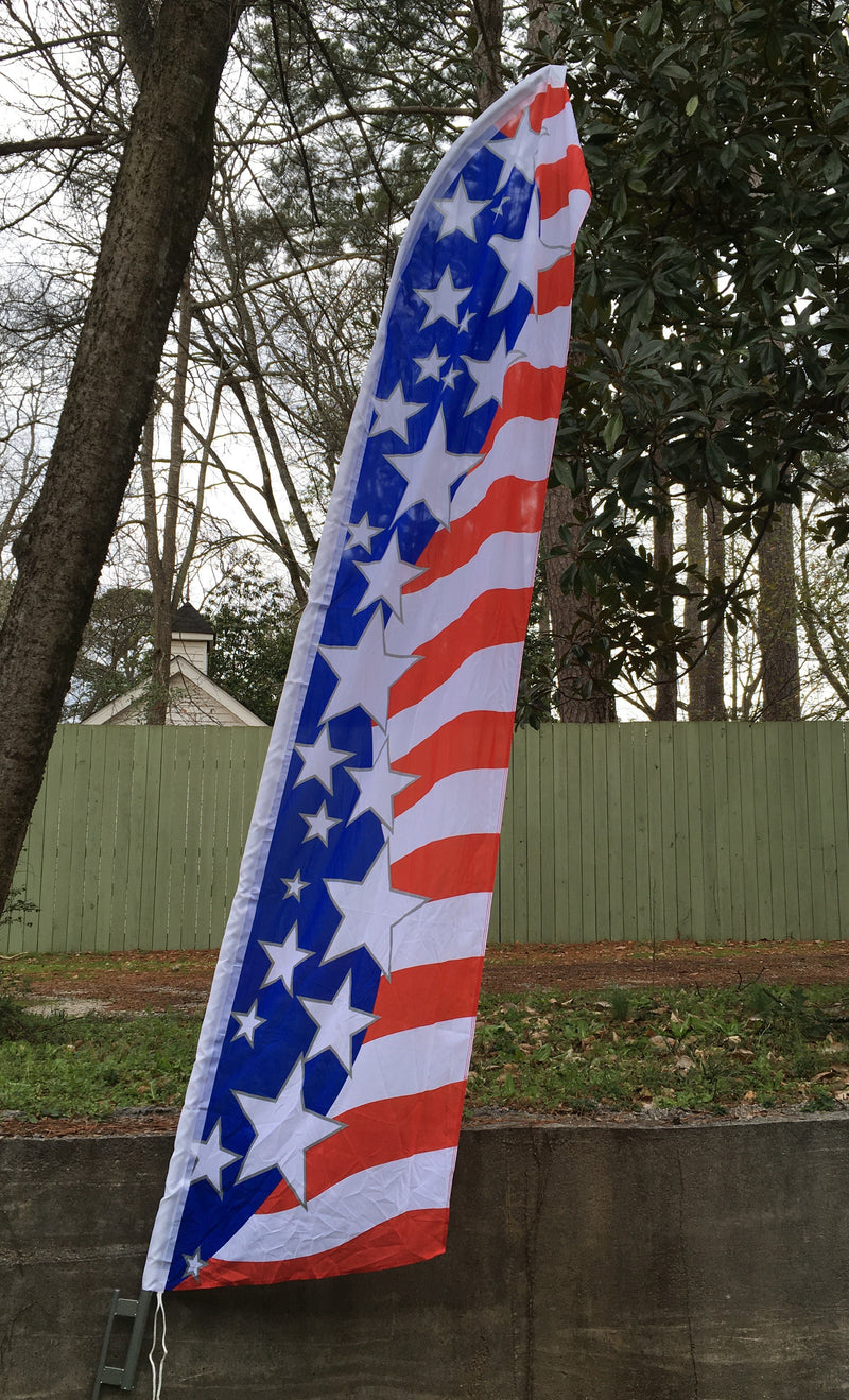 USA Stars And Stripes Swooper Flag
