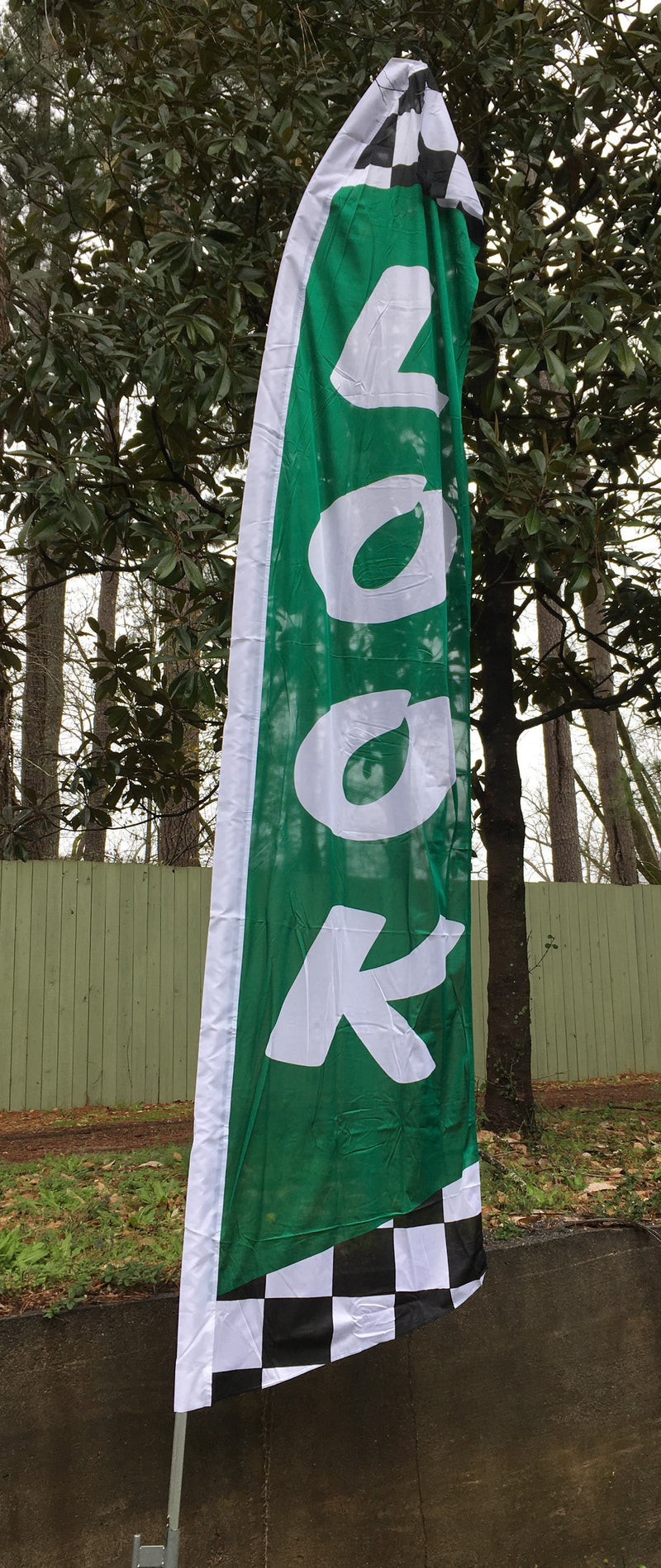 Look Green 11.5'x2.5' Swooper Flag Rough Tex® Knit Feather