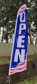 OPEN (AMERICAN FLAG PATTERN) SWOOPER FLAG