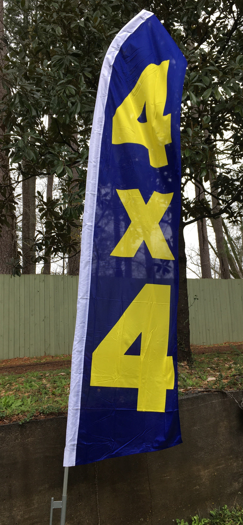 4x4 Blue 11.5'x2.5' Swooper Flag Rough Tex® Knit Feather