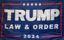 Trump Law and Order 2024 3'X5' Flags ROUGH TEX® 68D Nylon Brass Grommets