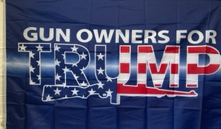 Gun Owners for Trump 3'X5' Flag ROUGH TEX® 68D Nylon