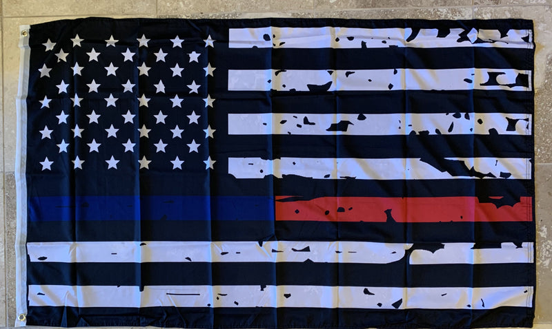3'X5' USA MEMORIAL POLICE DISTRESS FLAG 100D ROUGH TEX ®