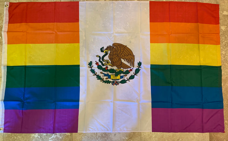 Mexico Rainbow 3'X5' Flag ROUGH TEX® 100D