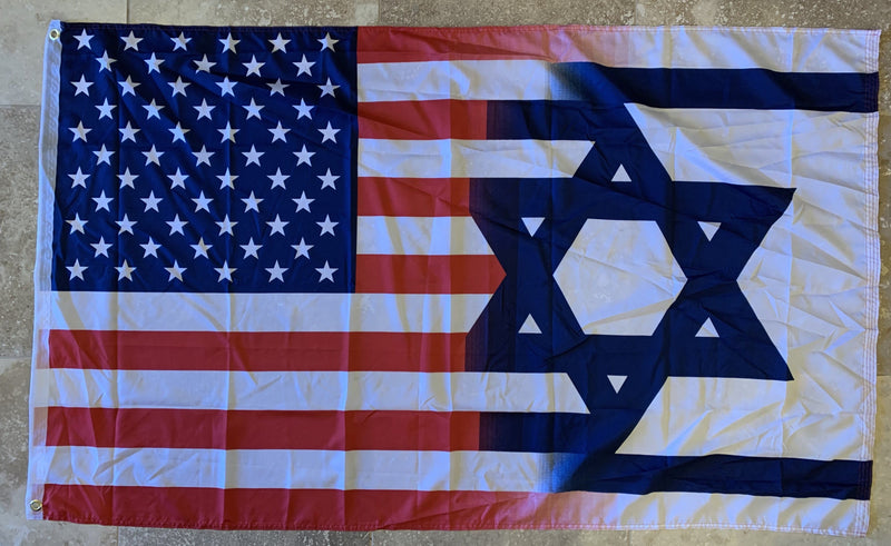 USA Israel With Grommets 12'X18' Rough Tex® 100D