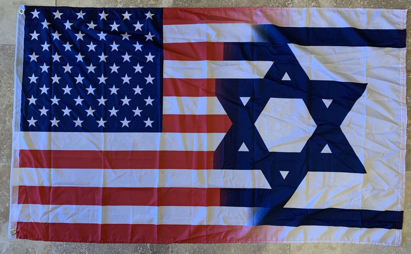 USA Israel With Grommets 12'X18' Rough Tex® 100D