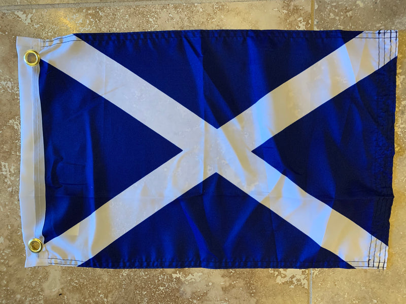 Scotland Flag With Grommets 12'X18' Rough Tex® 100D