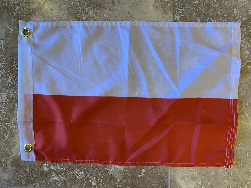 Poland Civil Flag With Grommets-100D 12x18 ROUGH TEX®