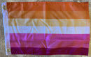 Lesbian Sunset Flag With Grommets-100D 12''x18'' ROUGH TEX®