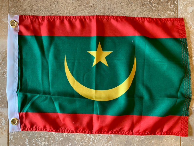 Islamic Republic Of Mauritania 2017 Current Flag With Grommets 12'X18' Rough Tex® 100D