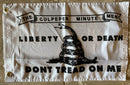CULPPER LIBERTY OR DEATH DON'T TREAD ON ME COILED Flag with Grommets 12'X18' Rough Tex® 100D