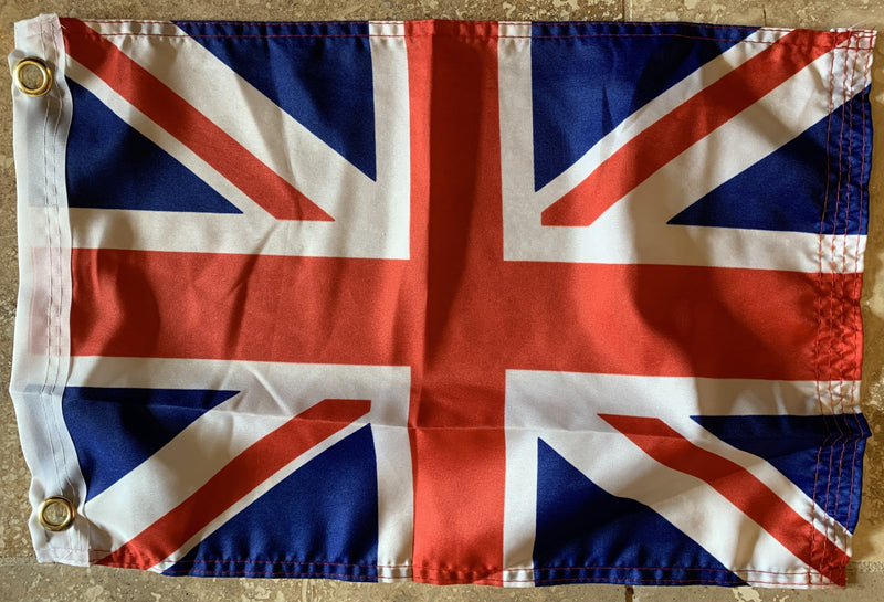 UK Flag with Grommets 12'X18' Rough Tex® 100D