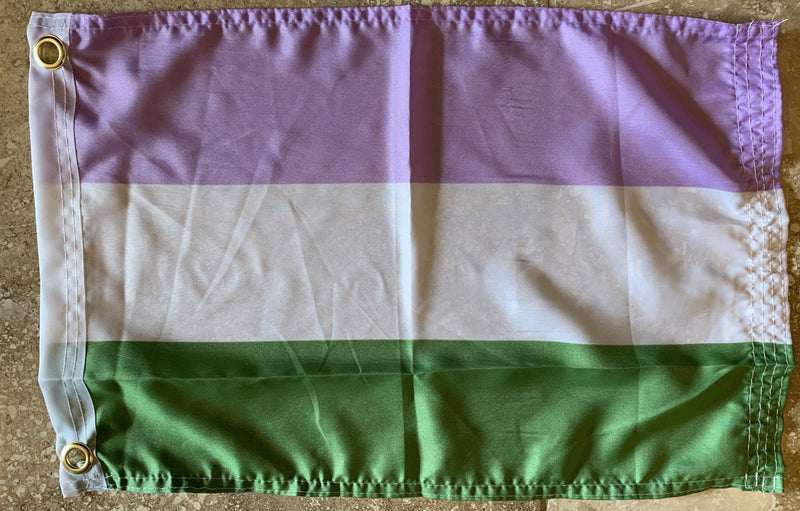 Gender Queer Flag with Grommets 12'X18' Rough Tex® 100D