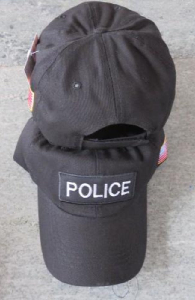 POLICE CAP / HAT WITH USA FLAG ON SIDE