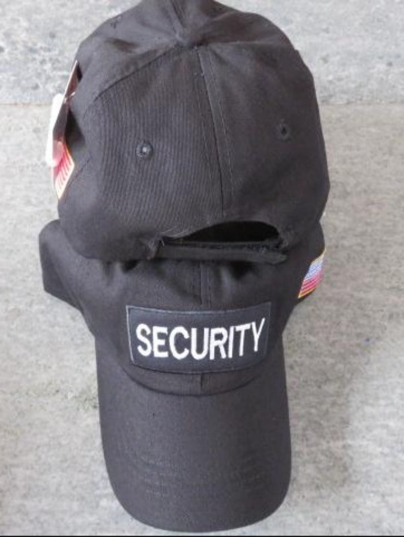 SECURITY CAP / HAT WITH USA FLAG ON SIDE