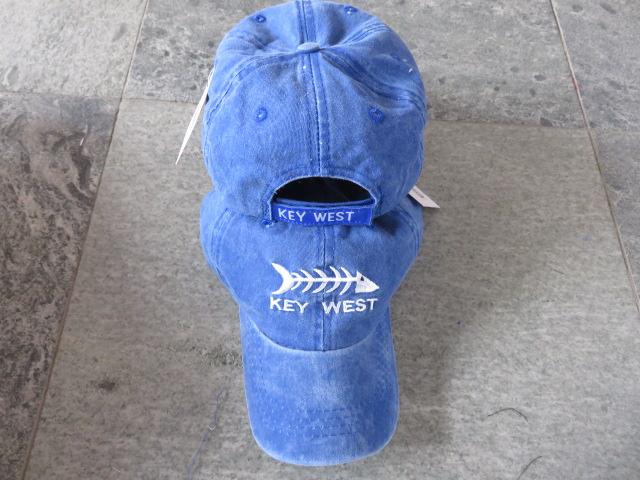 KEY WEST FISH BONES BLUE CAP / HAT