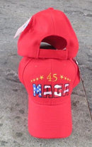 Trump MAGA USA Flag Font Color With 45 Cap