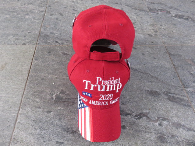 President Trump 2020 KAG Red Keep America Great USA Brim - Cap