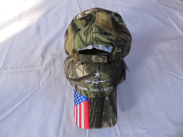 Come & Take It Camo W/ USA Quarter Bill Cap