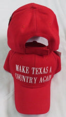 Make Texas A Country Again Cap Embroidered Hat Red