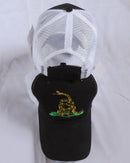 Gadsden Blackout Trucker Style Mesh Back Cap Embroidered Hat