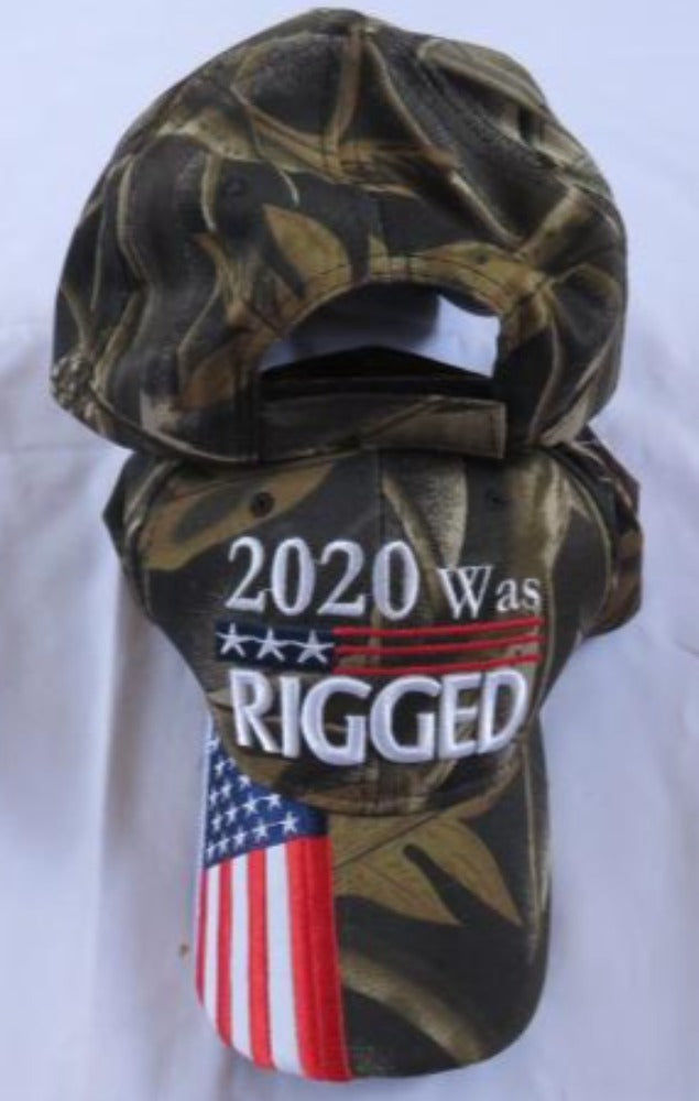 2020 Was Rigged USA Camo American Trump Cap Embroidered Hat