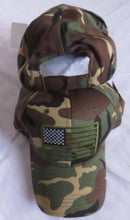 Camo USA American Flag Blackout Cap Embroidered Hat Military