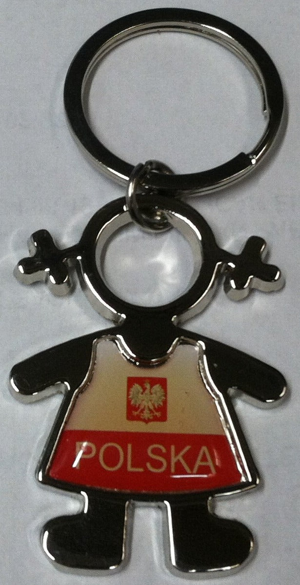 Polska Girl Keyring Keychain Polish Old Poland
