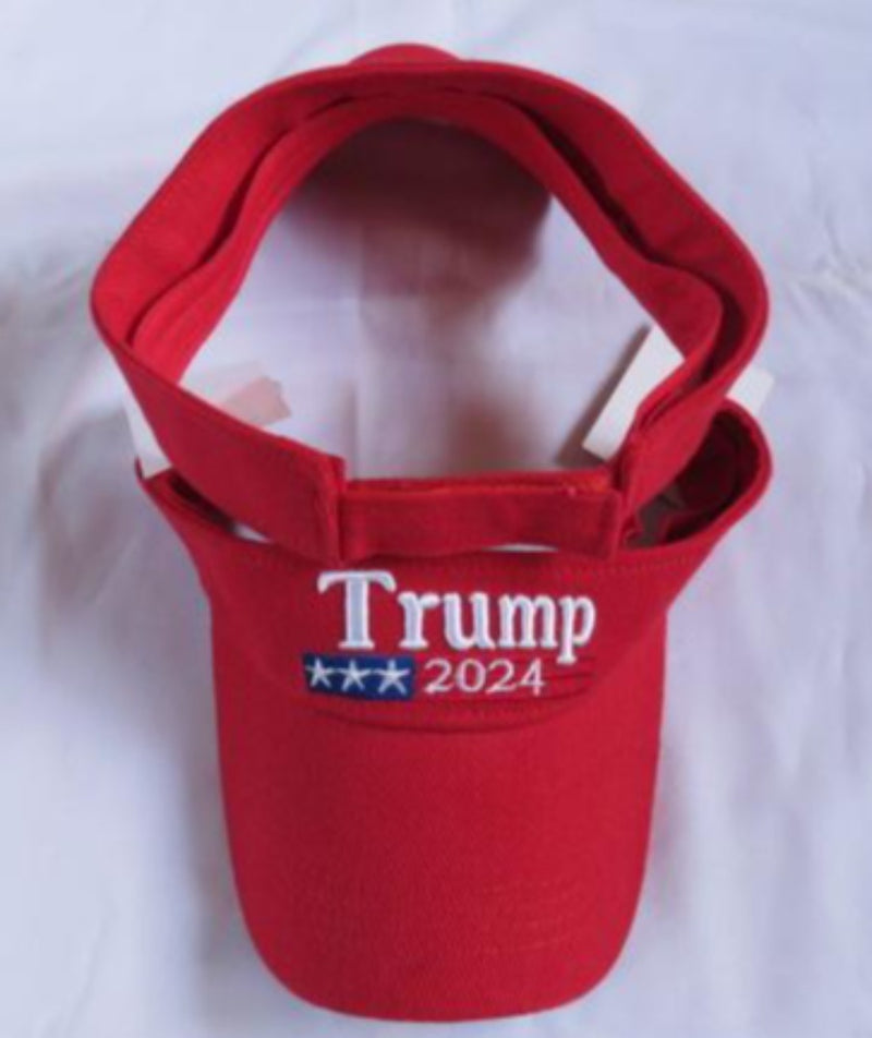 TRUMP 2024 RED VISOR OFFICIAL EMBROIDERED
