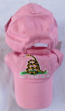 DON'T TREAD ON ME PINK GADSDEN WASHED EMBROIDERED CAP
