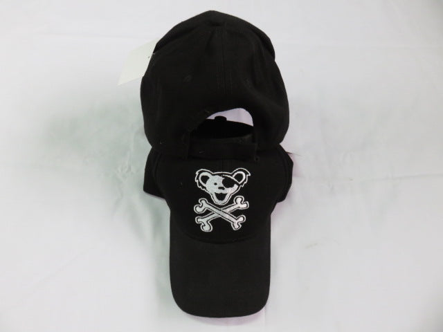 DANCING BEAR PIRATE EMBROIDERED CAP BLACK