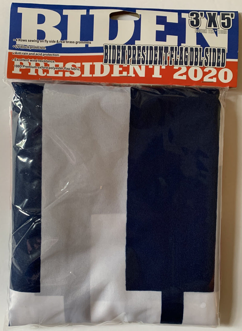 Biden President 2020 Democratic Presidential Blue And Red Double Sided Flag 3'X5' Rough Tex® 100D