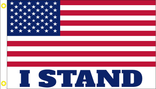 I Stand USA 3'X5' Flag ROUGH TEX® 100D